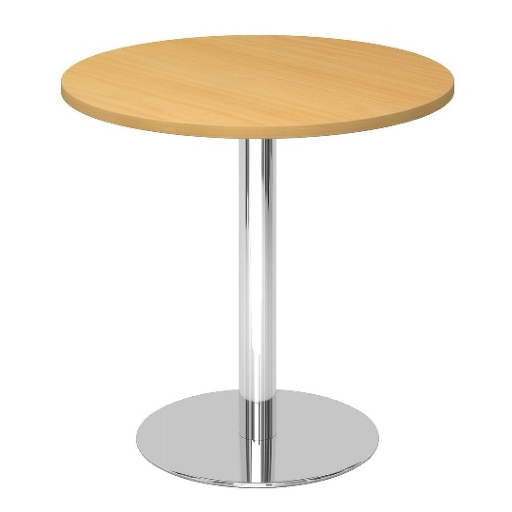 Produktabbildung: Besprechungstisch, Gestell verchromt, Ø 800 mm, Buche