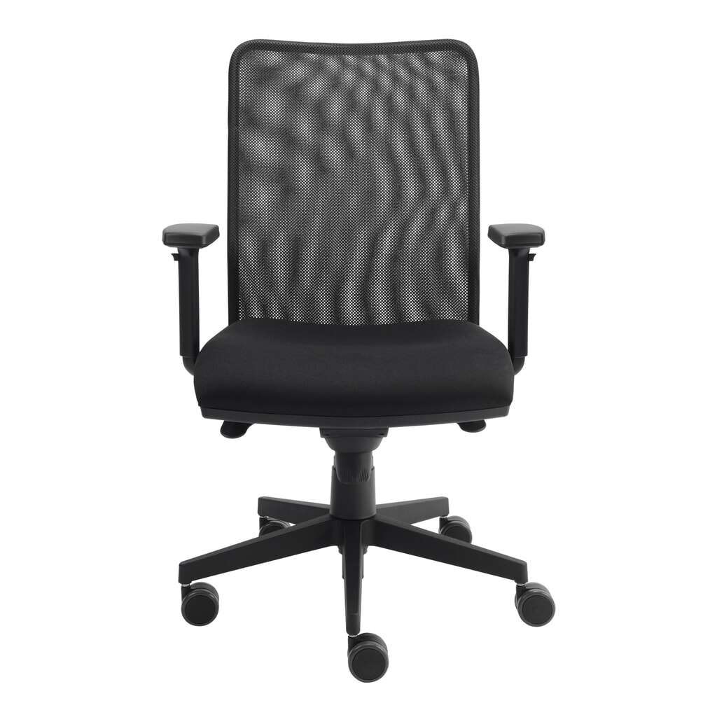 Produktabbildung: Hammerbacher Schwerlast-Bürostuhl Solid 2, Netzrücken, höhenverstellbare Armlehnen
