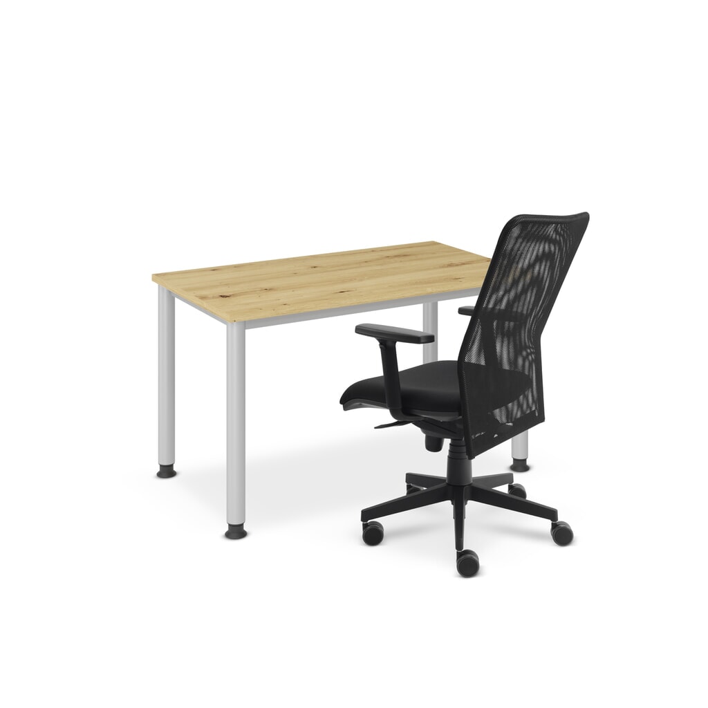Hammerbacher Büromöbel-Set 'Home-Office', Schreibtisch Dekor Asteiche und Bürodrehstuhl Produktabbildung: Hammerbacher Büromöbel-Set 'Home-Office', Schreibtisch Dekor Asteiche und Bürodrehstuhl