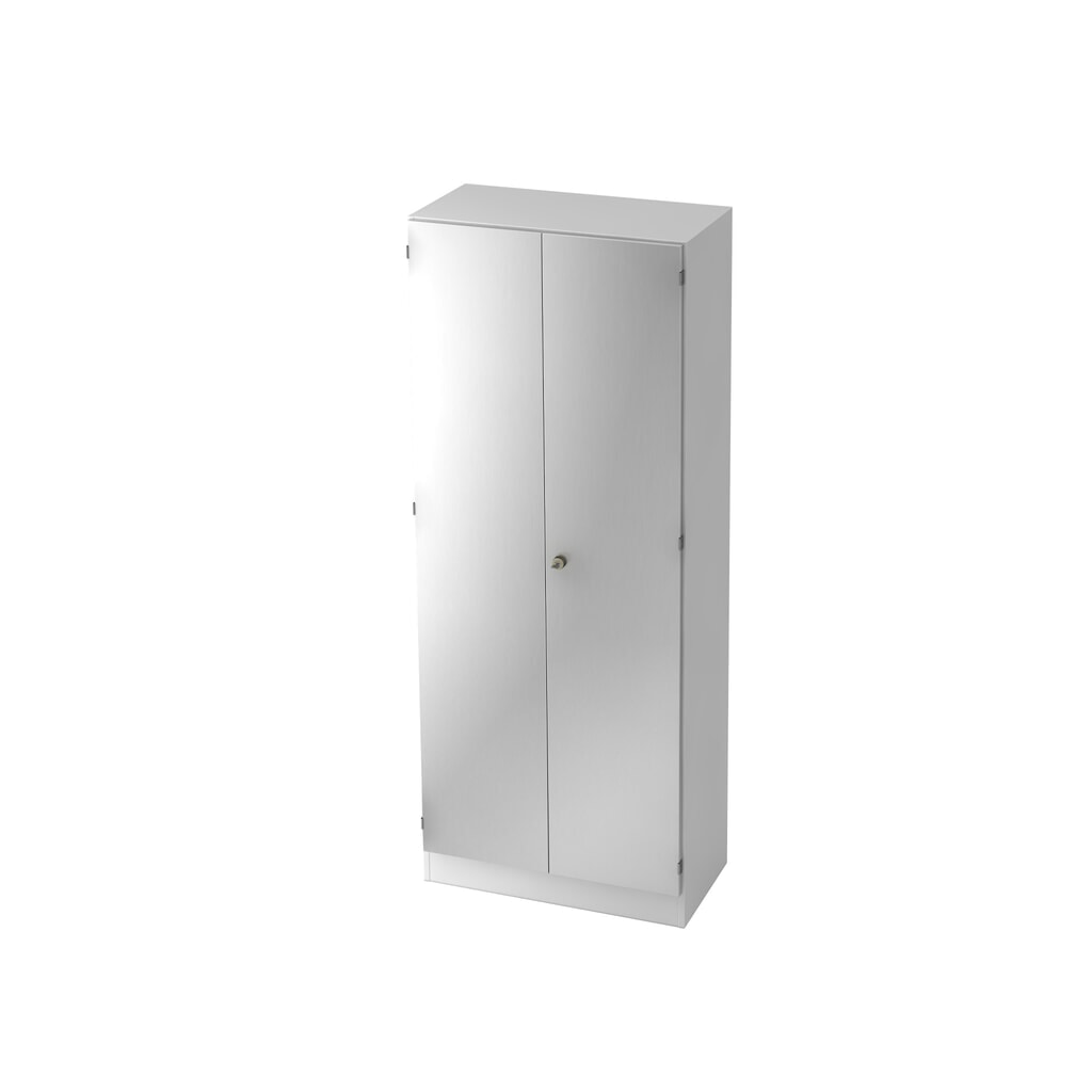 Hammerbacher Garderobeschrank 5OH,SO-Bl. SG Weiß/Silber Produktabbildung: Hammerbacher Garderobeschrank 5OH,SO-Bl. SG Weiß/Silber