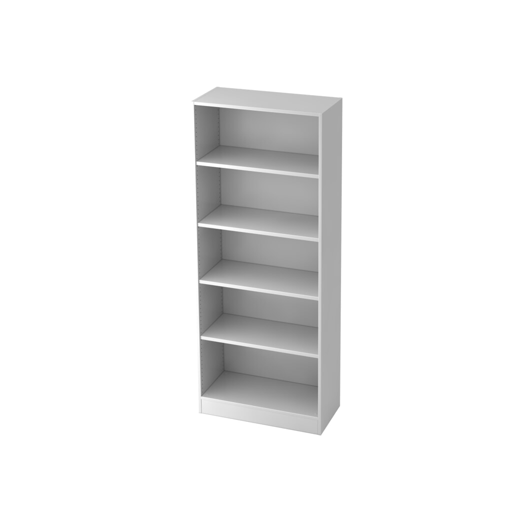 Produktabbildung: Hammerbacher Regal 5OH mit Sockelblende Weiß