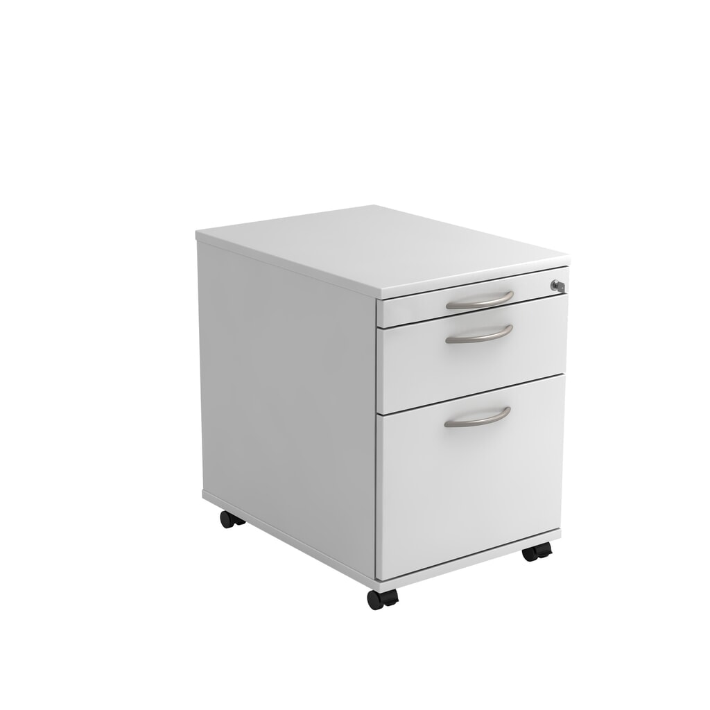 Produktabbildung: Hammerbacher Rollcontainer 58cm,1Schub,1HR,Schl.BM Weiß