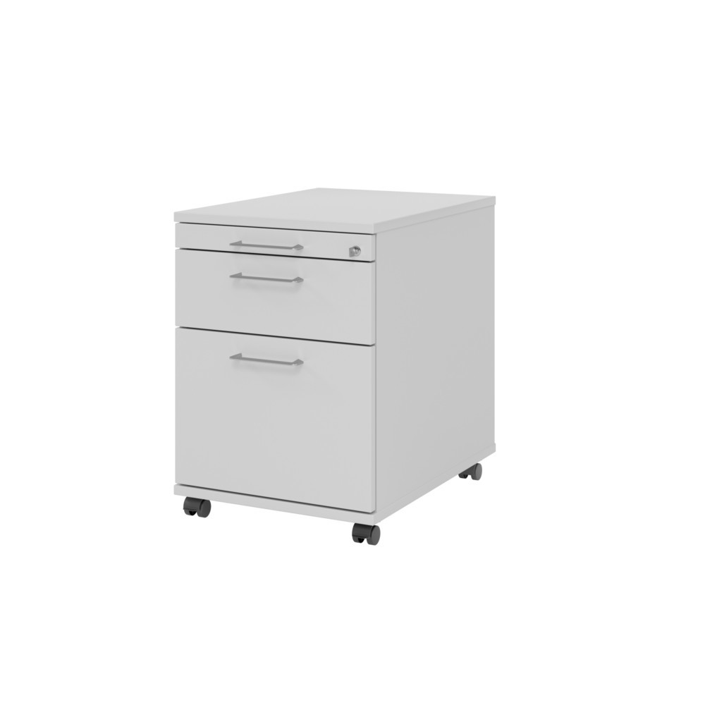 Produktabbildung: Hammerbacher Rollcontainer 58cm,1Schub,1HR,Schl.BS Grau