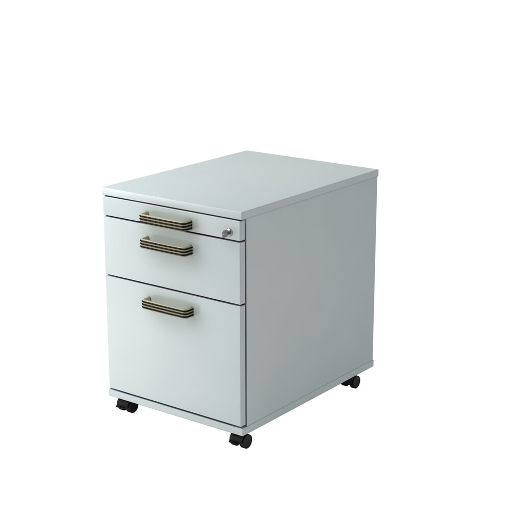 Produktabbildung: Hammerbacher Rollcontainer 58cm,1Schub,1HR,Schl.SG Grau