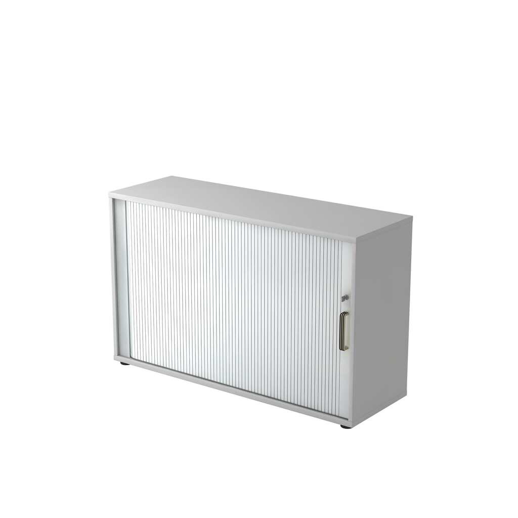 Produktabbildung: Hammerbacher Rollladenschr.hor. 2OH 120cm SG Grau/Silber