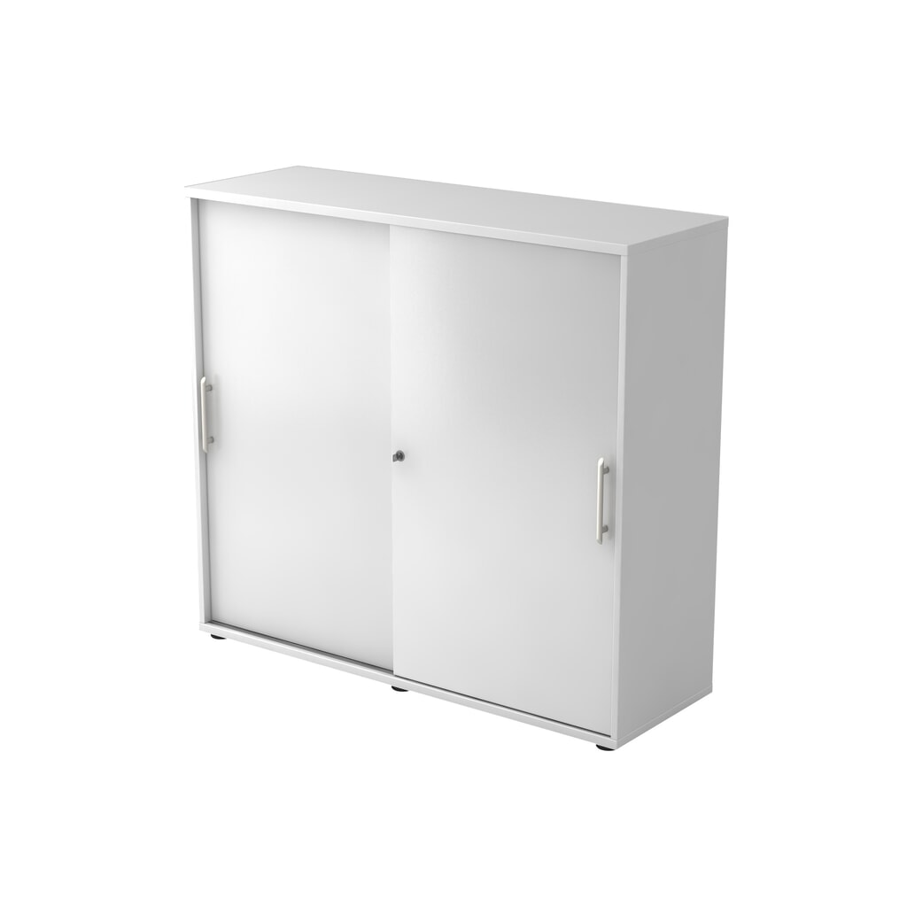 Produktabbildung: Hammerbacher Schiebetürschrank 3OH 120cm RE Weiß/Weiß