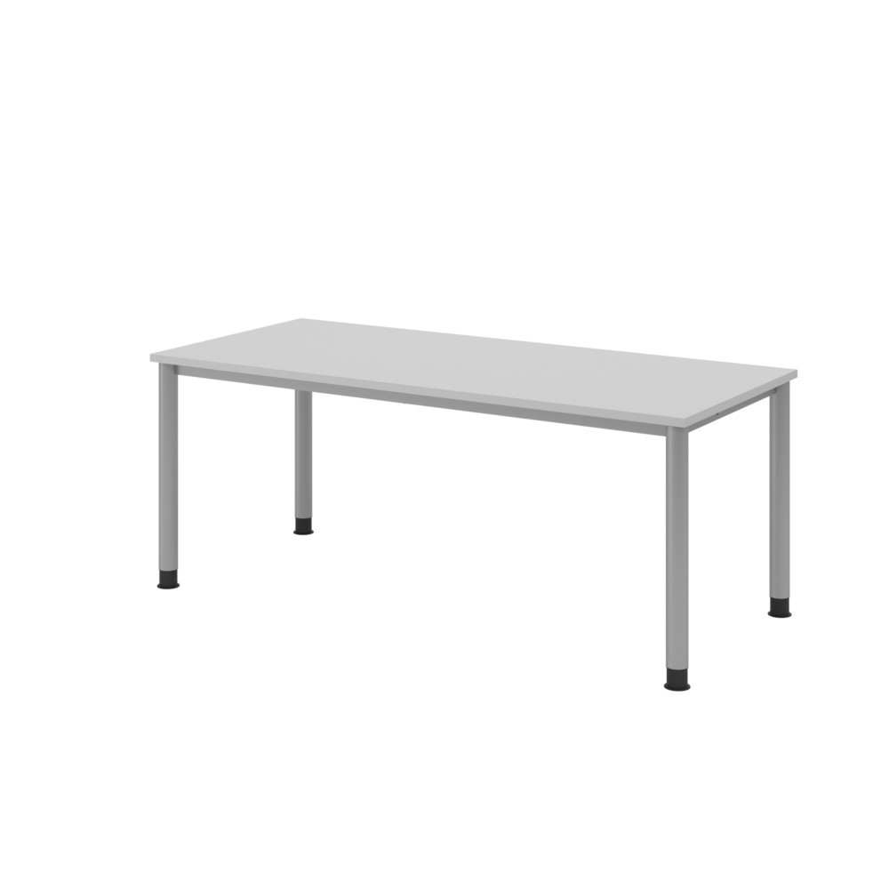 Produktabbildung Nr. 1: Hammerbacher Manuell höhenverstellbarer Schreibtisch Akzent, 4-Fuß Gestell, BxT 1.800 x 1.000 mm, grau