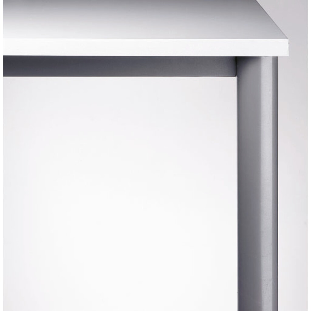 Produktabbildung Nr. 2: Hammerbacher Manuell höhenverstellbarer Schreibtisch Akzent, 4-Fuß Gestell, BxT 1.800 x 1.000 mm, weiß
