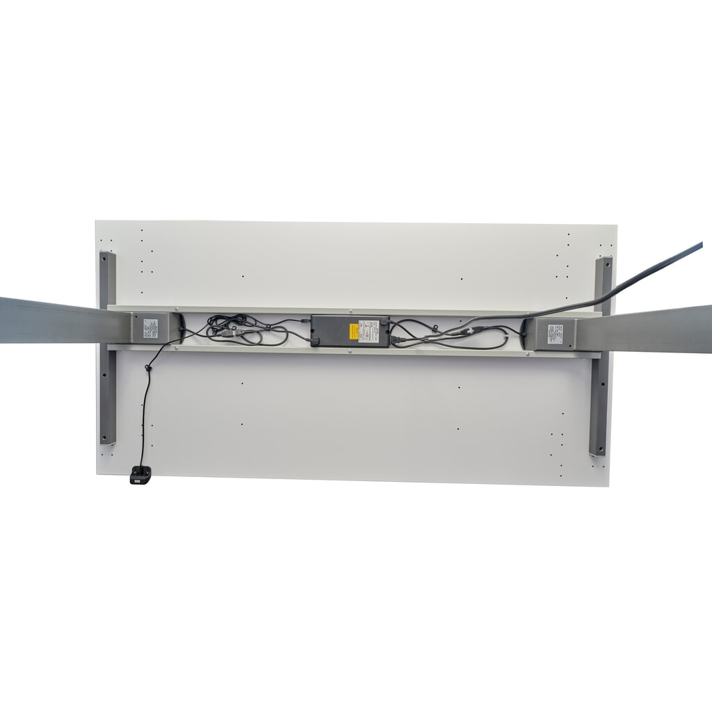 Produktabbildung Nr. 4: Hammerbacher Elektrisch höhenverstellbarer Schreibtisch 1-stufig, C-Fuß, BxT 1.800 x 800 mm,  grau, silber
