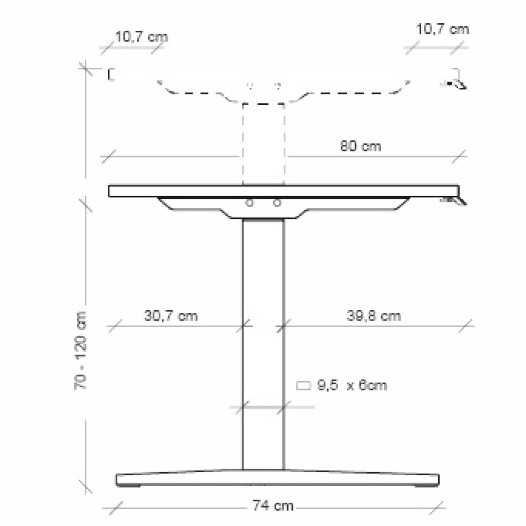 Produktabbildung Nr. 12: Hammerbacher Elektrisch höhenverstellbarer Schreibtisch 1-stufig, C-Fuß, BxT 1.800 x 800 mm,  grau, silber
