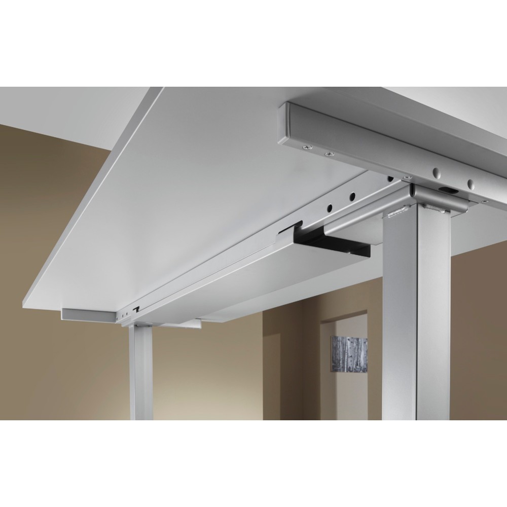 Produktabbildung Nr. 2: Hammerbacher Büro-Eckschreibtisch, Memory-Schalter, elektrisch höhenverstellbar, BxT 2.000 x 1.200 mm, grau, silber