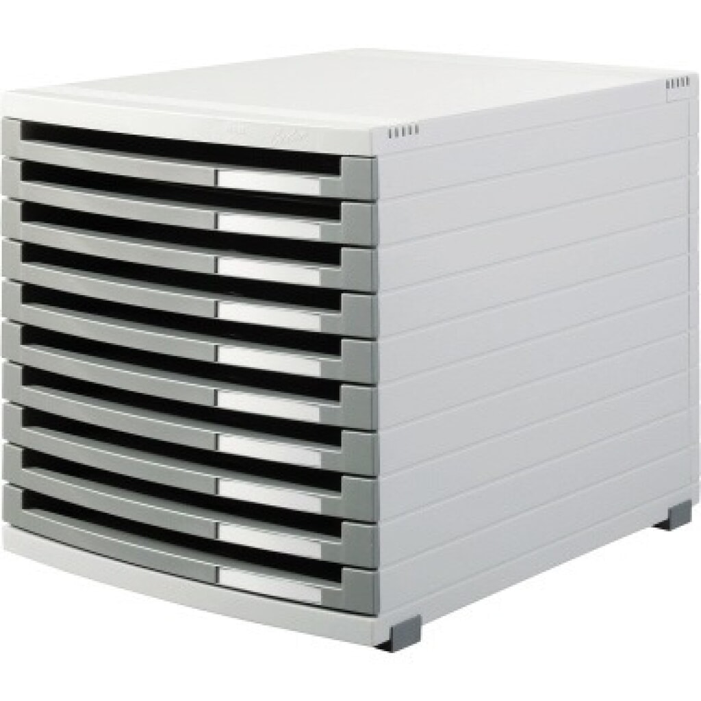 HAN Schubladenbox CONTUR 1510-0-19 A4/B4/C4 10Schübe offen l.gr/d.gr Produktabbildung: HAN Schubladenbox CONTUR 1510-0-19 A4/B4/C4 10Schübe offen l.gr/d.gr