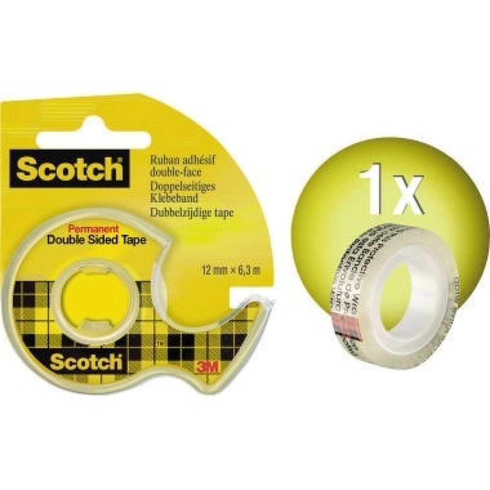 Produktabbildung: Scotch Handabroller 665H1263 +1Rolle doppelseitiges Klebeband