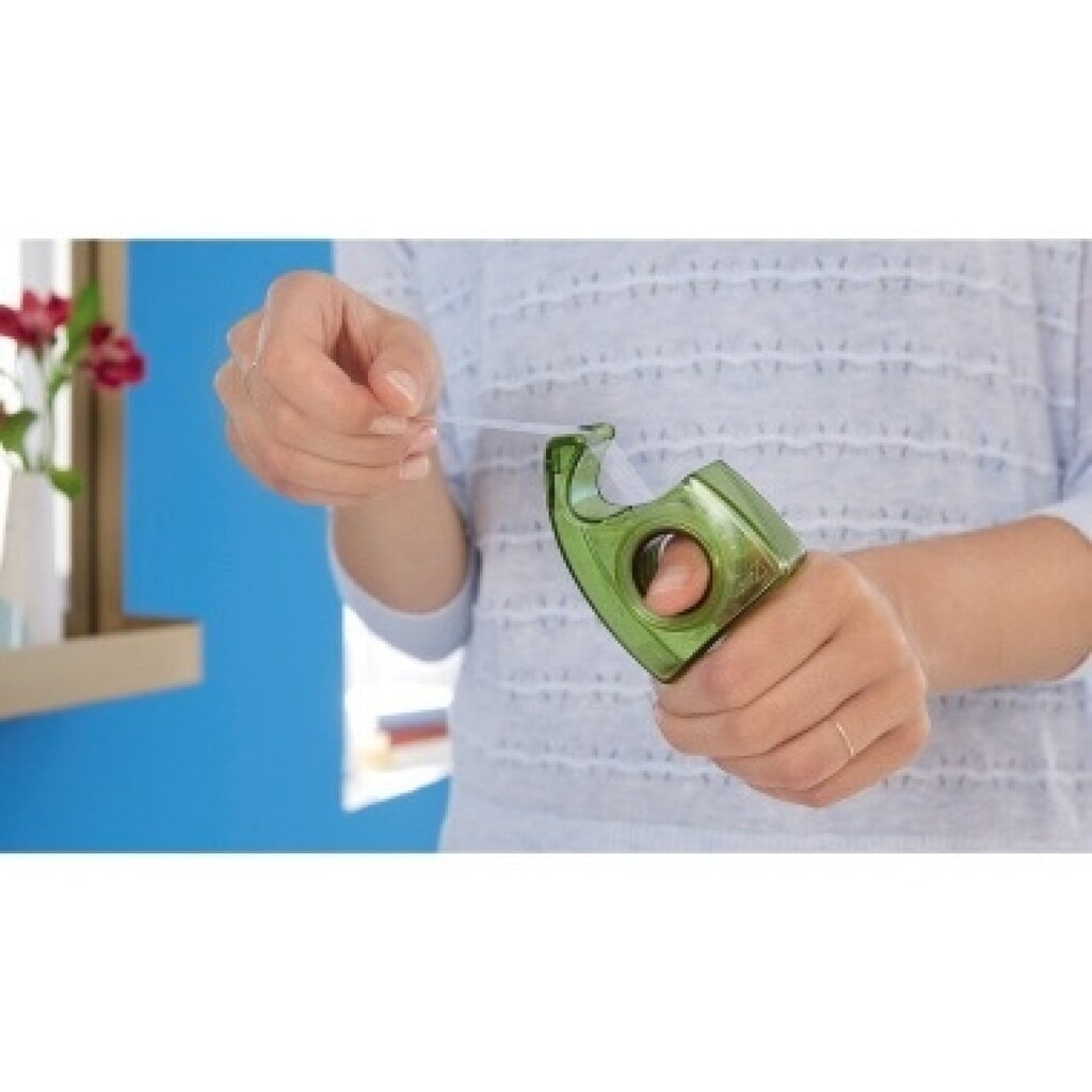 tesa® Handabroller Easy Cut ecoLogo 57955-00000 19mmx10m grün Produktabbildung: tesa® Handabroller Easy Cut ecoLogo 57955-00000 19mmx10m grün
