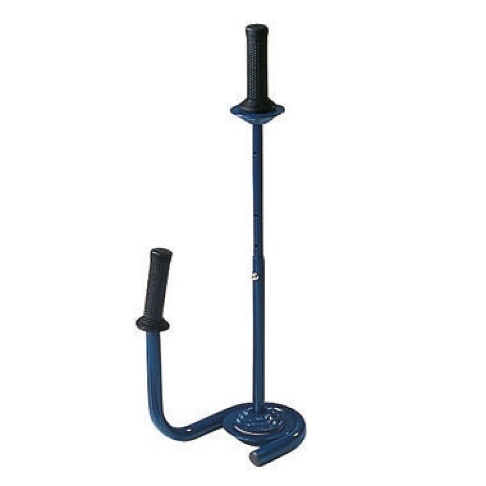 Produktabbildung: Handabroller für Stretchfolien Metall blau