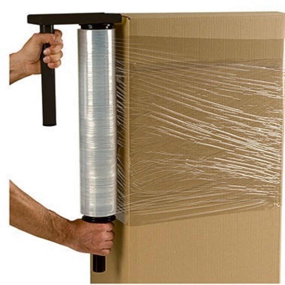 Produktabbildung Nr. 2: Handabroller für Stretchfolien Metall gelb