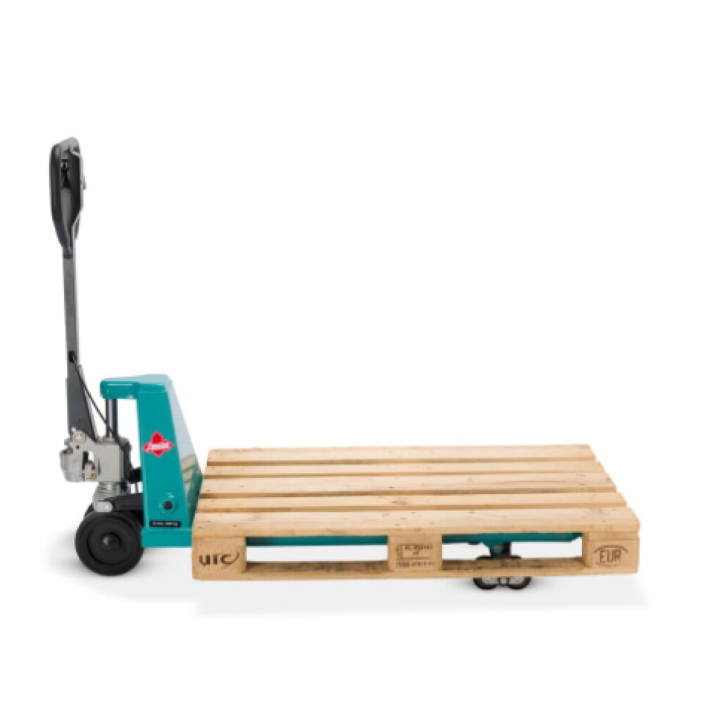 Produktabbildung: Handhubwagen Ameise® PTM 2.0, Tragfähigkeit 2.000 kg, Gabellänge 1.150 mm, Polyurethan