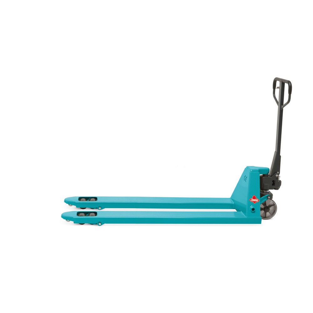 Produktabbildung Nr. 5: B-Ware Handhubwagen Ameise®, TK 2.000 kg, GL 1.800 mm, Polyurethan, Tandemrollen, RAL 5018 türkisblau