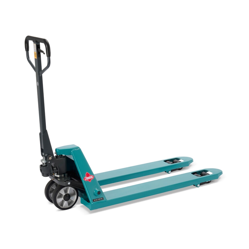 Produktabbildung: Handhubwagen Ameise® PTM 2.5, Tragfähigkeit 2.500 kg, Gabellänge 1.150 mm, Vollgummi/Polyurethan, Tandemrollen
