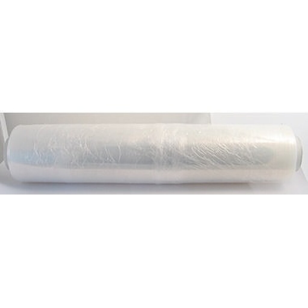 Handstretchfolie Mini, UV-beständig, recyclebar, BxL 100 mm x 150 m, Stärke 20 µm, Kern-Ø 38 mm Produktabbildung: Handstretchfolie Mini, UV-beständig, recyclebar, BxL 100 mm x 150 m, Stärke 20 µm, Kern-Ø 38 mm