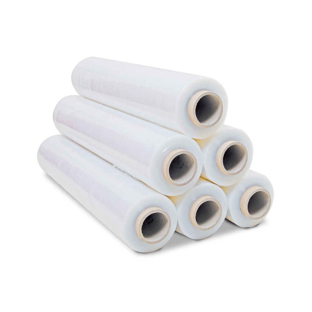 Handstretchfolie, Stärke 15 µm, BxL 450 mm x 300 lfm Produktabbildung: Handstretchfolie, Stärke 15 µm, BxL 450 mm x 300 lfm