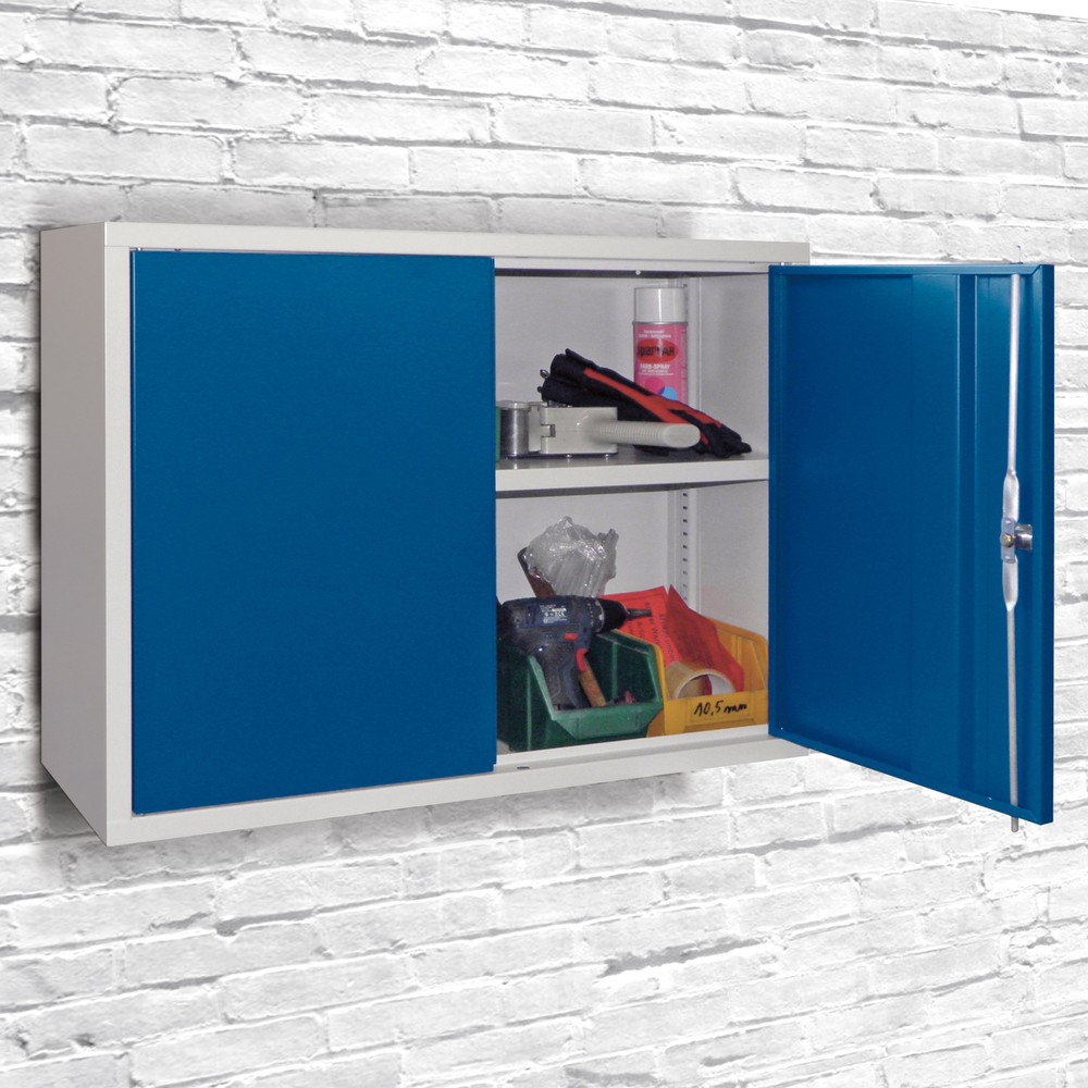 Product afbeelding: Hangkast PAVOY, hxbxd 600 x 800 x 300 mm, geperforeerde achterwand, gentiaanblauw, gentiaanblauw