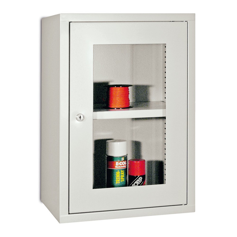Product afbeelding: Hangkast PAVOY met kijkvenster, hxbxd 600 x 800 x 300 mm, lichtgrijs, antracietgrijs