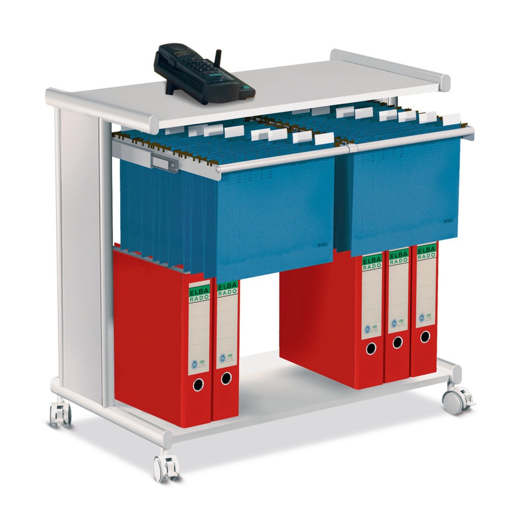 Product afbeelding: Hangmappenwagen met lade + plank, h x b x d 720 x 760 x 400 mm