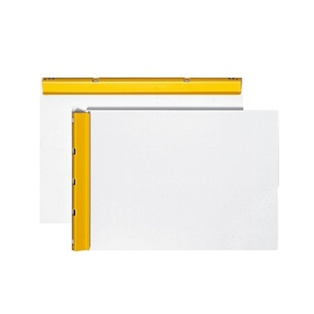Produktabbildung: Hansa-Technik Klemmbrett 1200100 DIN A4 Aluminium grauweiß/gelb