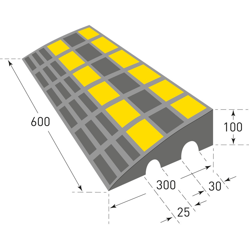 Product image no. 2: MORAVIA kerb ramp, hard rubber, HxWxD 100 x 600 x 300 mm