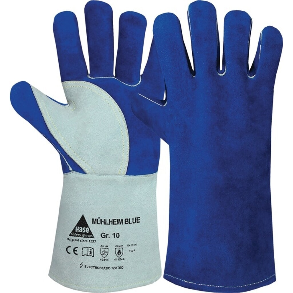 HASE Schweißerhandschuhe Mühlheim Blue Gr.10 Produktabbildung: HASE Schweißerhandschuhe Mühlheim Blue Gr.10