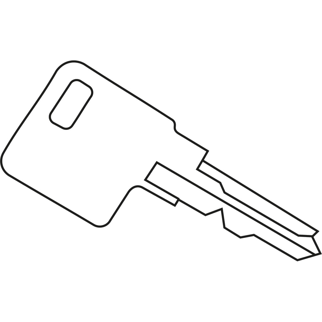 Produktabbildung: Hauptschlüssel für Mechanisches Zahlenschloss für C+P Kleiderspinde WF-Locks 1401