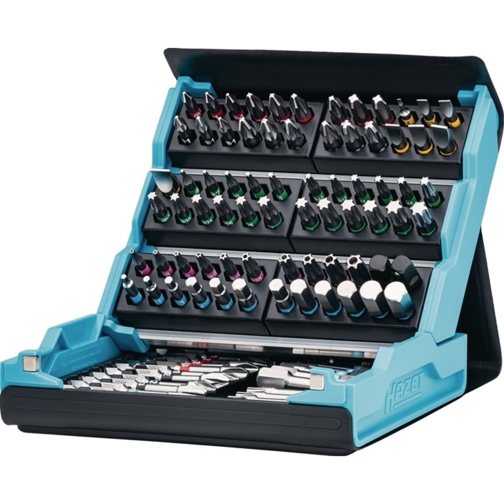 Produktabbildung: HAZET® Bitsortiment SmartCase 2200SC-3, 96-teiliig, Schlitz/PH/PZD/TX/TX m.Zapfen/Innen-6Kt.
