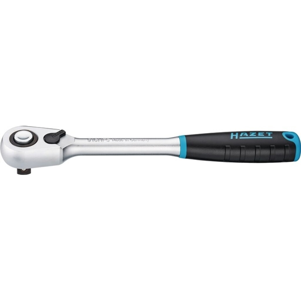 HAZET® Hebelumschaltknarre 916HPS, 1/2 Zoll 90 Zähne, 2-Komponentengriff Produktabbildung: HAZET® Hebelumschaltknarre 916HPS, 1/2 Zoll 90 Zähne, 2-Komponentengriff