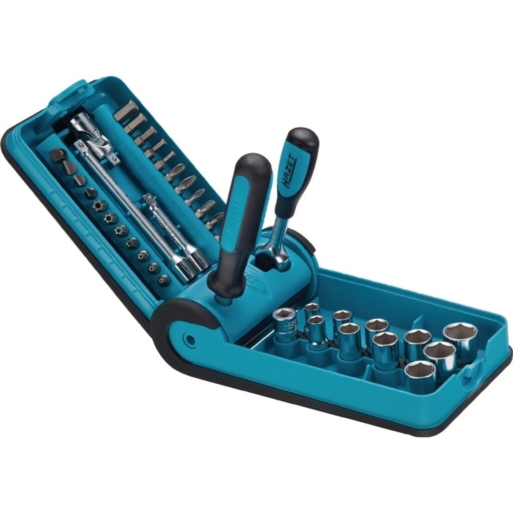 HAZET® Steckschlüsselsatz 856-1, 38-teilig 1/4 Zoll, Schlüsselweiten 5,5-14 mm Produktabbildung: HAZET® Steckschlüsselsatz 856-1, 38-teilig 1/4 Zoll, Schlüsselweiten 5,5-14 mm