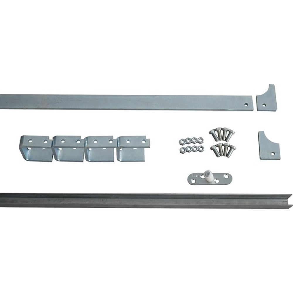 Produktabbildung: HBS-BETZ Laufschienen-Set, Stahl verzinkt, 80785 Schienengröße 30x5mm, 60 mm Rollen