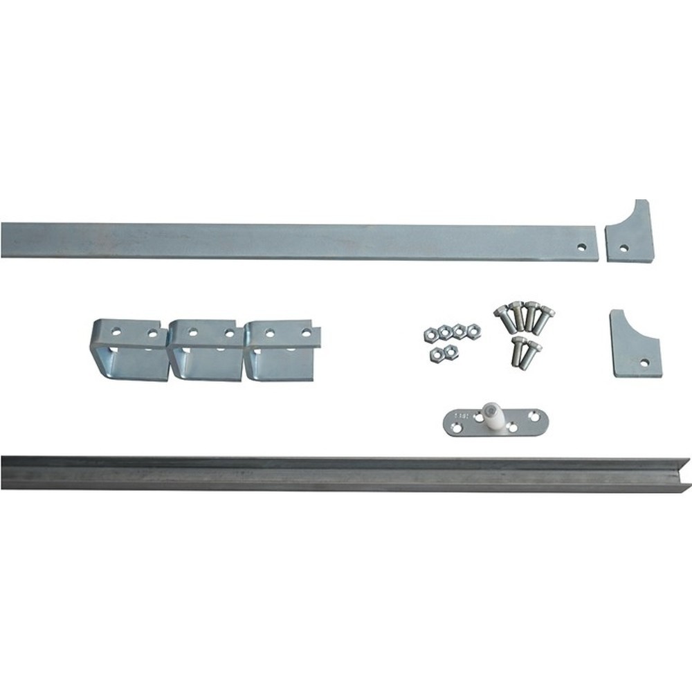 Produktabbildung: HBS-BETZ Laufschienen-Set, Stahl verzinkt, 80786 Schienengröße 45x8mm, 75 oder 90 mm Rollen