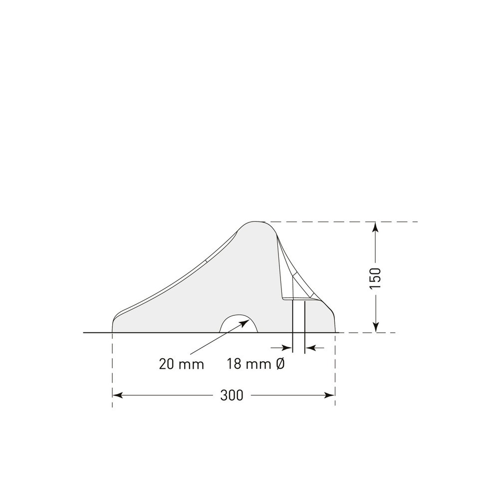 Product image no. 2: Heavy-duty wheel stop, black, HxWxD 150 x 1,000 x 300 mm