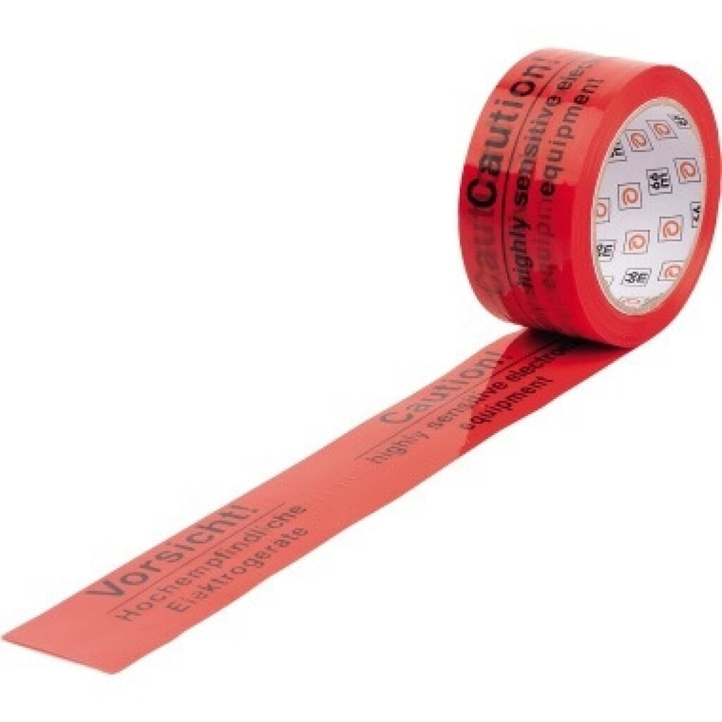 Produktabbildung: HECKMANN Packband 400.080 Vorsicht Elektroger. 66mmx50m