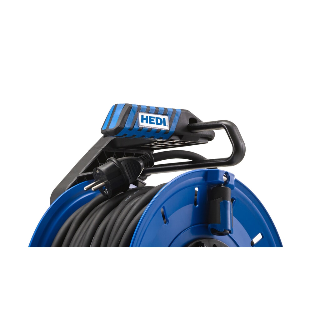 Produktabbildung Nr. 3: HEDI Kabeltrommel Generation 7 Champion, mit Schleifring, H07BQ-F 3G2,5, IP54, 25 m, 4-fache Schuko-Steckdose