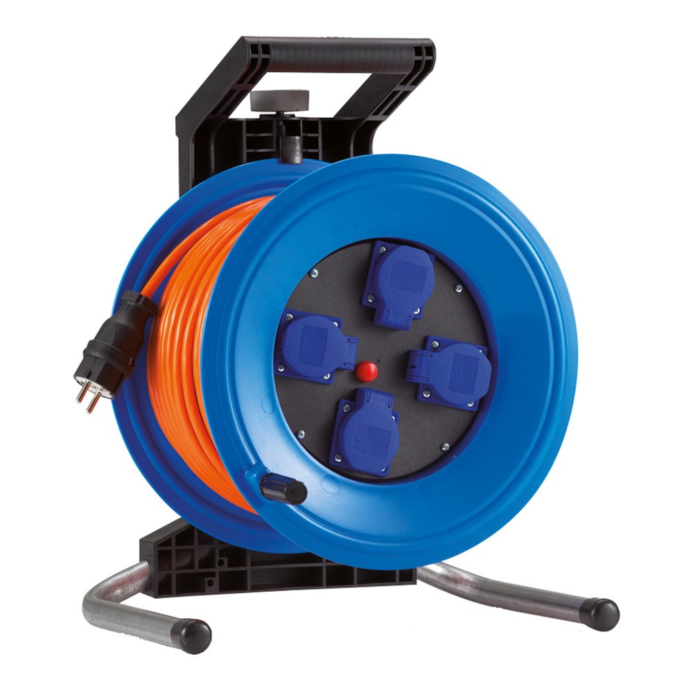 Product afbeelding: HEDI kabeltrommel Professional Plus 320, H07BQ-F 3G1.5, IP44, 50 m, 4x enkele geaarde contactdoos