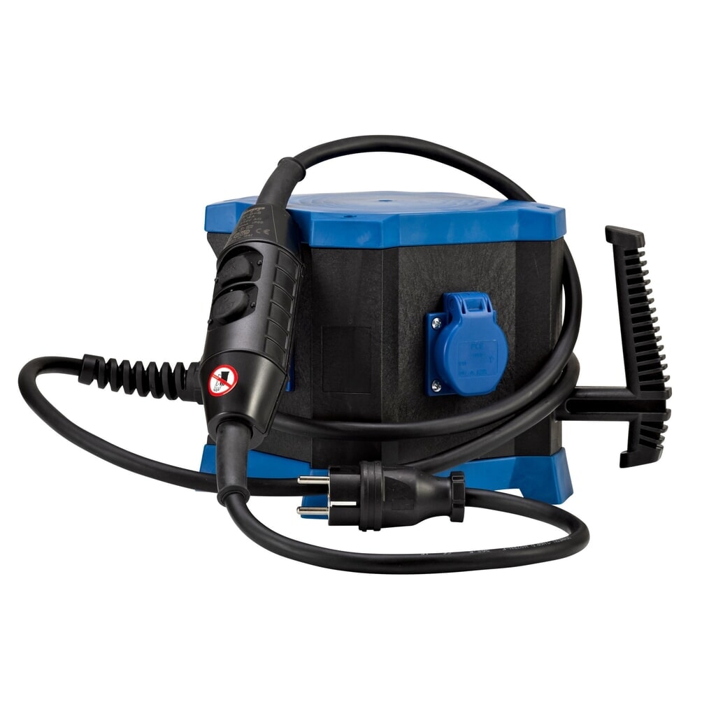HEDI Steckdosenverteiler m.STATION, Wechselstrom, IP44, 4x Schuko-Steckdose, mit Personenschutzschalter (PRCD-S) Produktabbildung: HEDI Steckdosenverteiler m.STATION, Wechselstrom, IP44, 4x Schuko-Steckdose, mit Personenschutzschalter (PRCD-S)