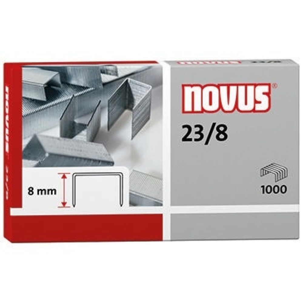 Produktabbildung: NOVUS Heftklammer 23/8 042-0040 verzinkt 1.000 St./Pack.
