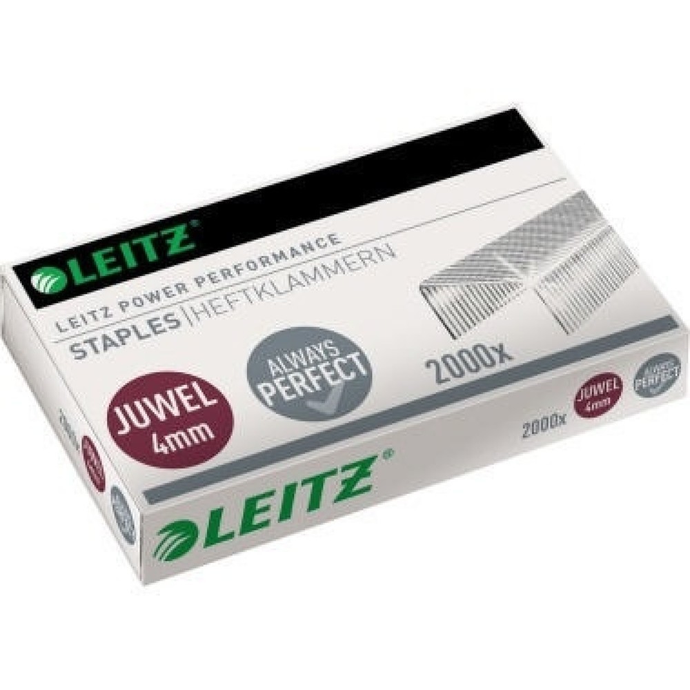 Produktabbildung: Leitz Heftklammer Juwel 56400000 4mm verzinkt Metall 2.000 St./Pack.