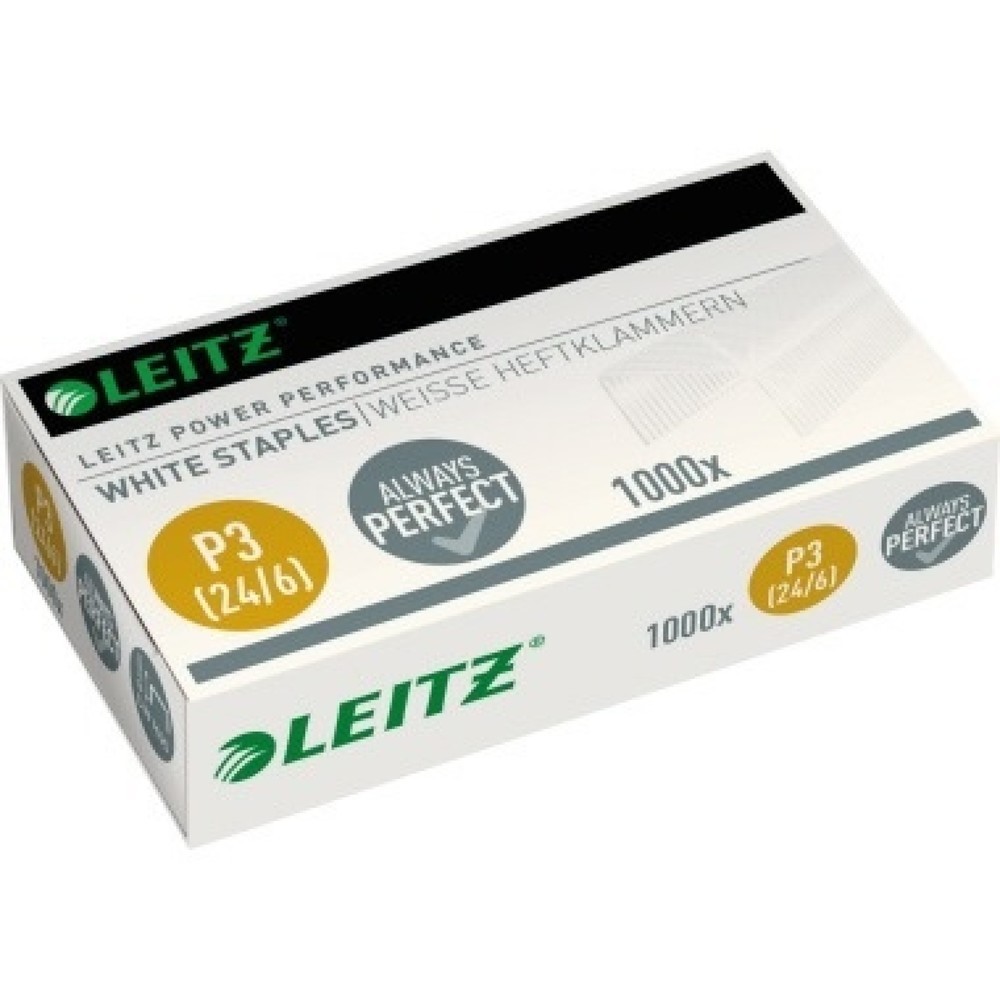Produktabbildung: Leitz Heftklammer P3 55540000 24/6 verzinkt 1.000 St./Pack.