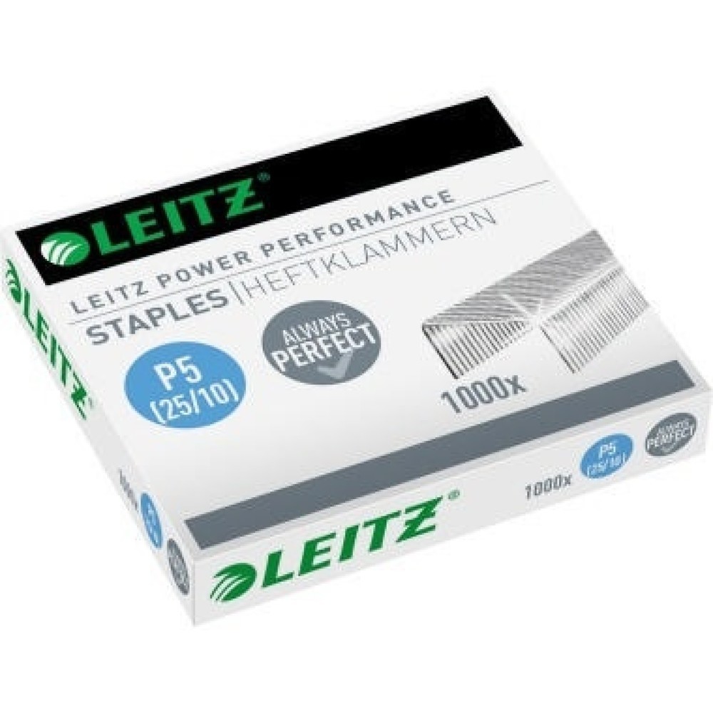 Produktabbildung: Leitz Heftklammer 55740000 25/10 verzinkt 1.000 St./Pack.