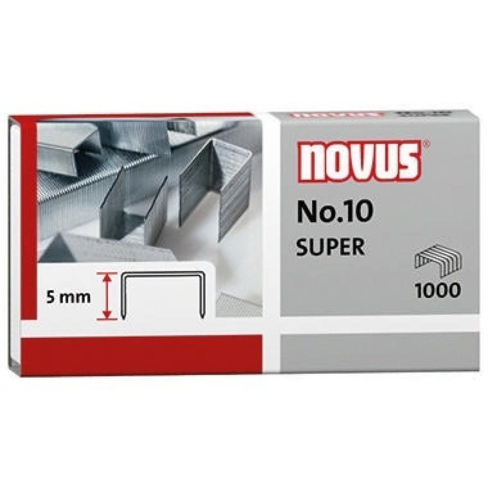 Produktabbildung: NOVUS Heftklammer No.10 040-0003 verzinkt 1.000 St./Pack.