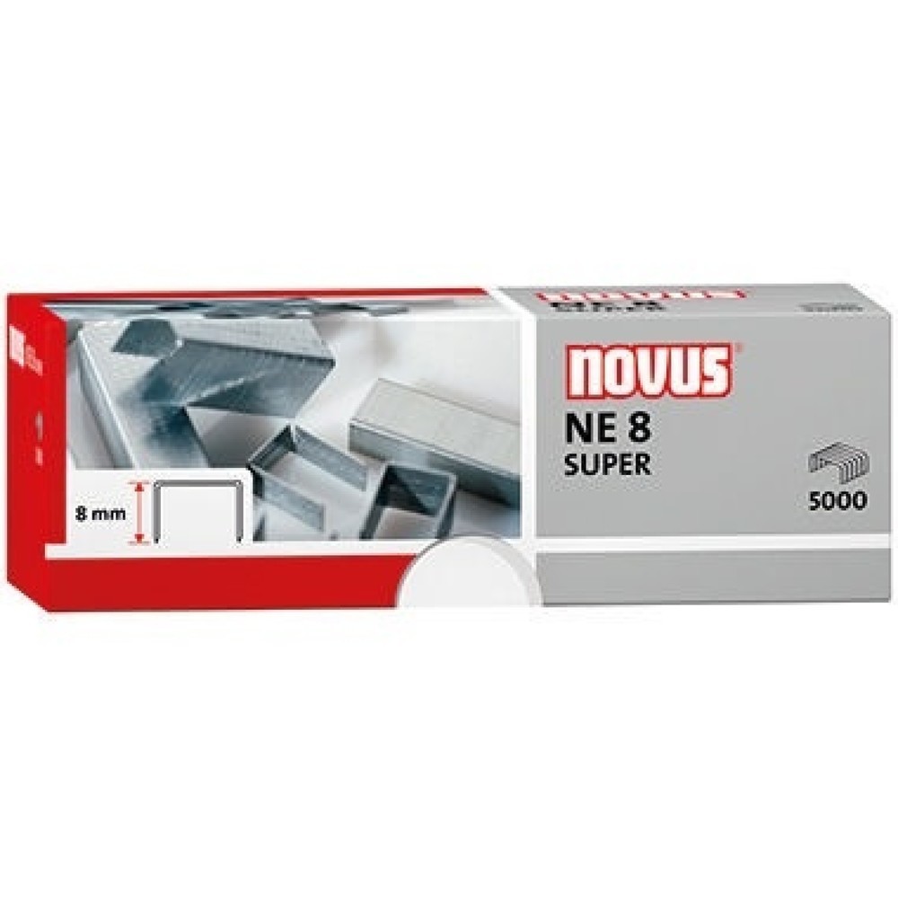 Produktabbildung: NOVUS Heftklammer NE 8 Super 042-0002 verzinkt 5.000 St./Pack.