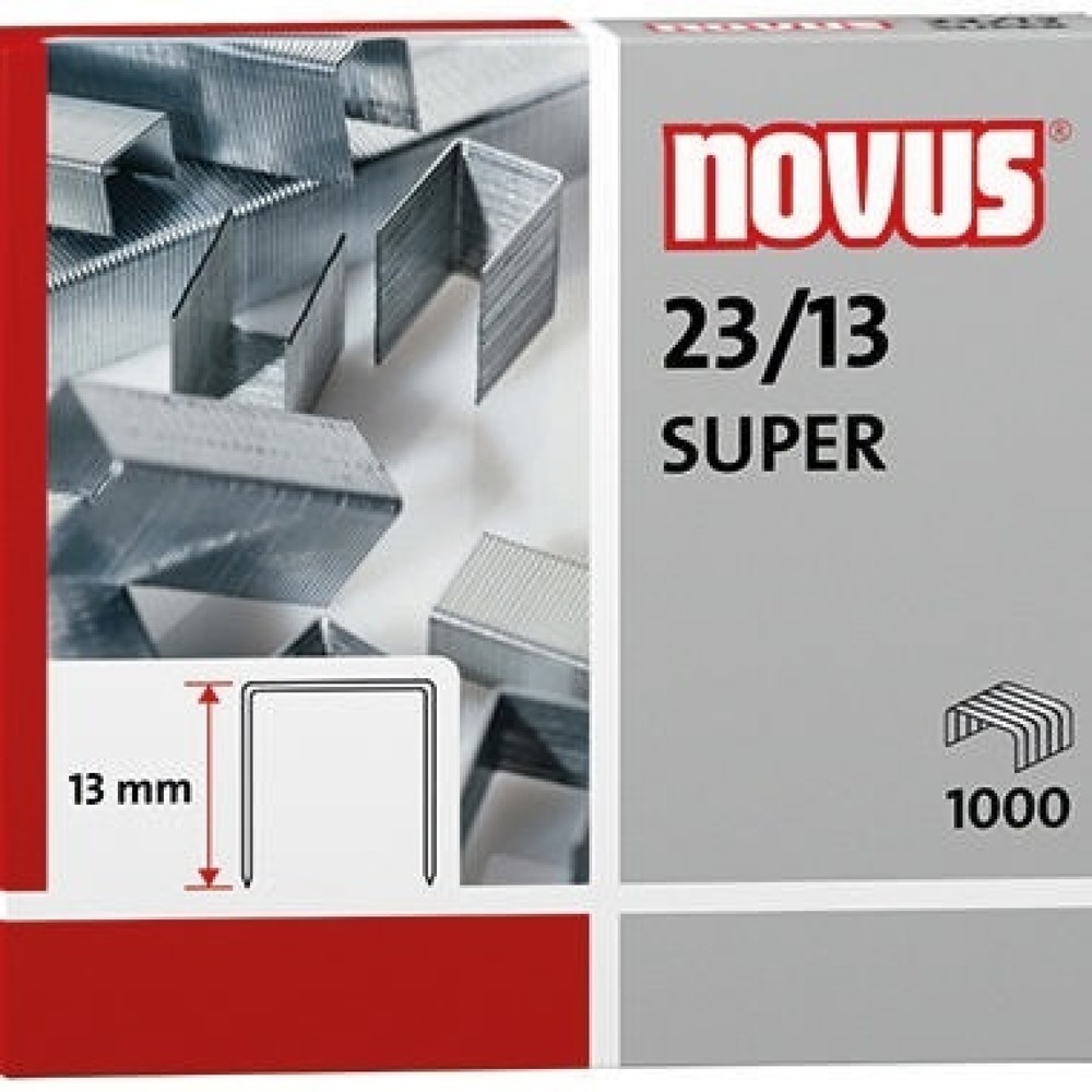 Produktabbildung: NOVUS Heftklammer 042-0533 23/13 verzinkt 1.000 St./Pack.