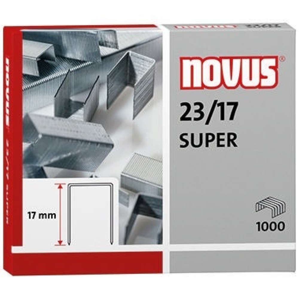 Produktabbildung: NOVUS Heftklammer 23/17 042-0045 verzinkt 1.000 St./Pack.